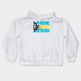 Bahamas Flag - Where Legends Are Born - Bahamian - Soca Mode Kids Hoodie